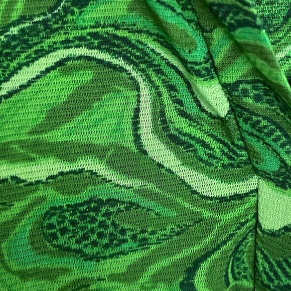 Diane Von Furstenberg Mackenzie Mesh Top-Marble Billiard Green-Medium - Picture 8 of 11